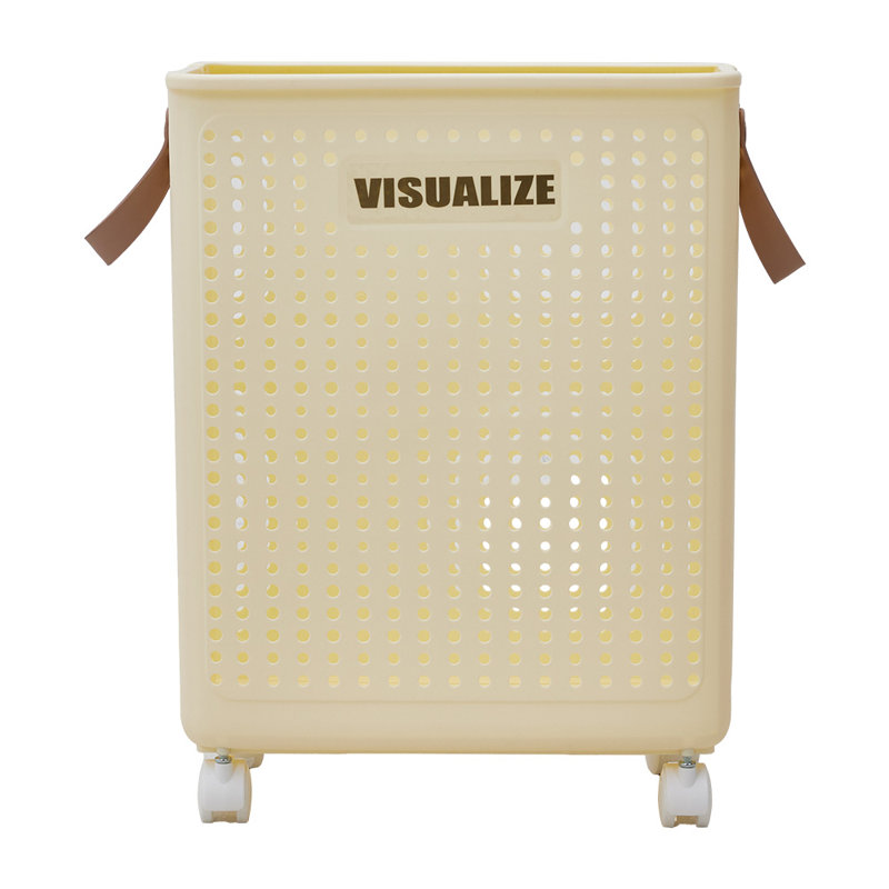 Plastic Laundry Basket with Handles, 50cm H x 37.7cm W x 22cm D