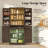 Distressed Brown Tall Pantry Cabinet-11286049