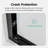 44"-48"W*72" H Semi-Frameless Double Sliding Shower Door, Bypass Shower Door, 1/4" (6Mm) Thick SGCC Tempered Glass Door, Matte Black-119866411