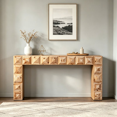 Console à relief géométrique 59,06 "