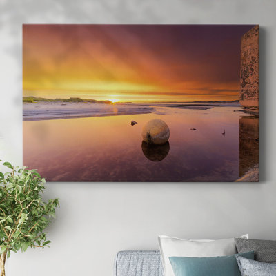 Coucher de soleil sur toile tendue