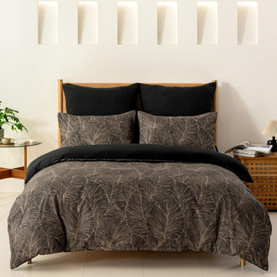 Microfiber Floral Duvet Cover with Pillowcases