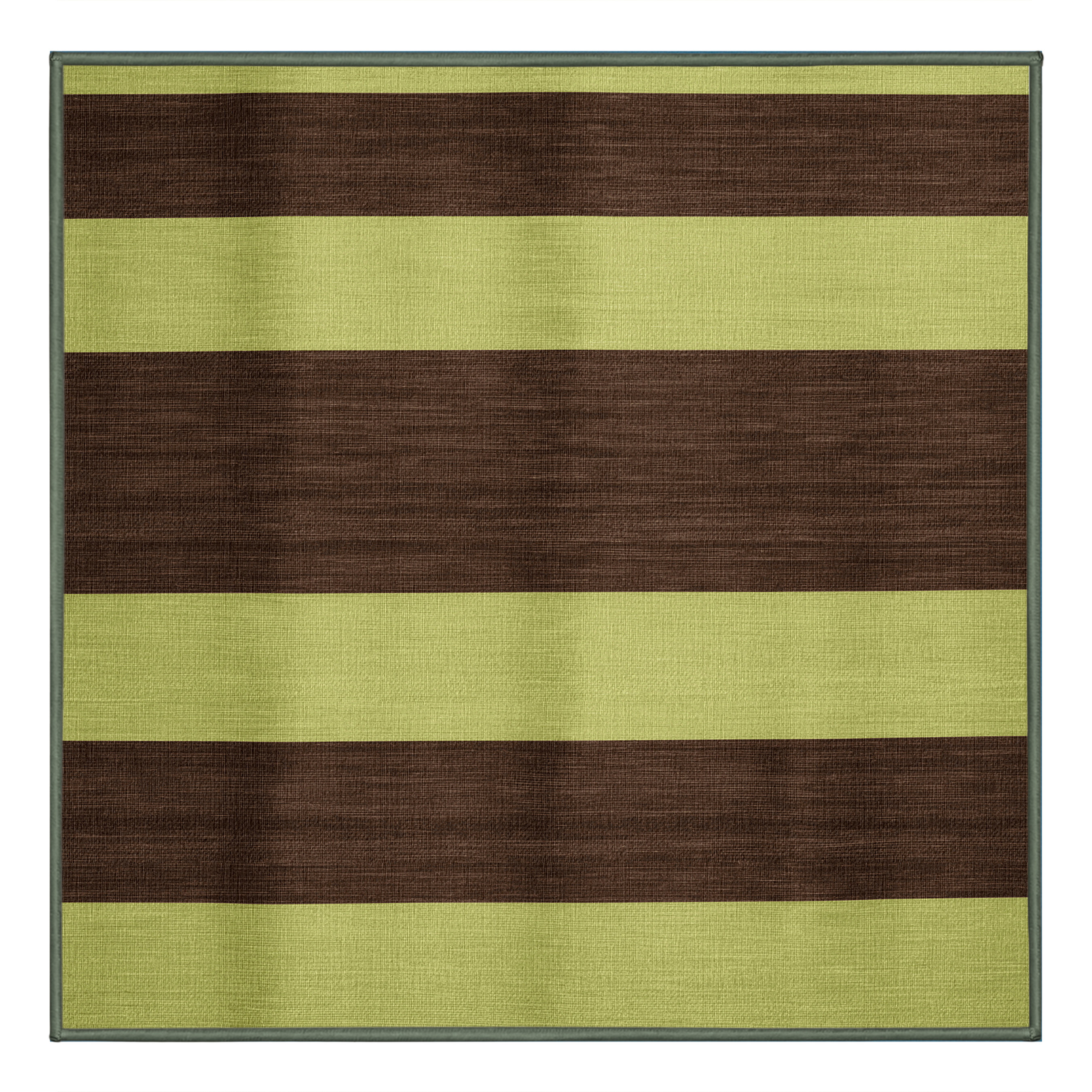 Hokku Designs Machine Washable Horizontal Stripes Green Area Rug | Wayfair