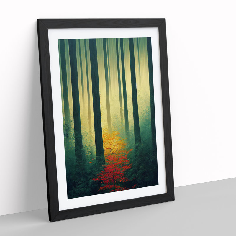 XV1022-514X Amazing Forest No.2 - Single Picture Frame Print, Black, 64cm H x 46cm W x 2cm D