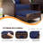 5 Pieces Outdoor Patio Chairs Set,PE Wicker Conversation Furniture with Cushions,Coffee Table,Navyblue-802887676