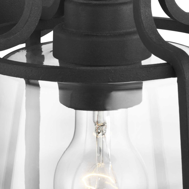 Lanterne murale d'extérieur noire Calvo, H 13 po x l 8,75 po x P 9,63 po
