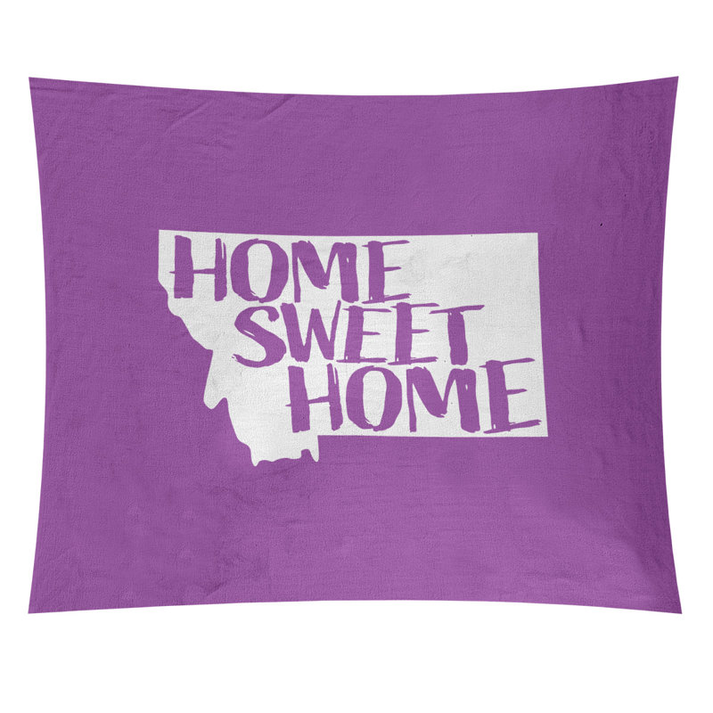 Tapisserie Home Sweet Montana, H 51 po x l 60 po, Violet