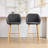 Linen Fabric Upholstered Bar Stools-913553331