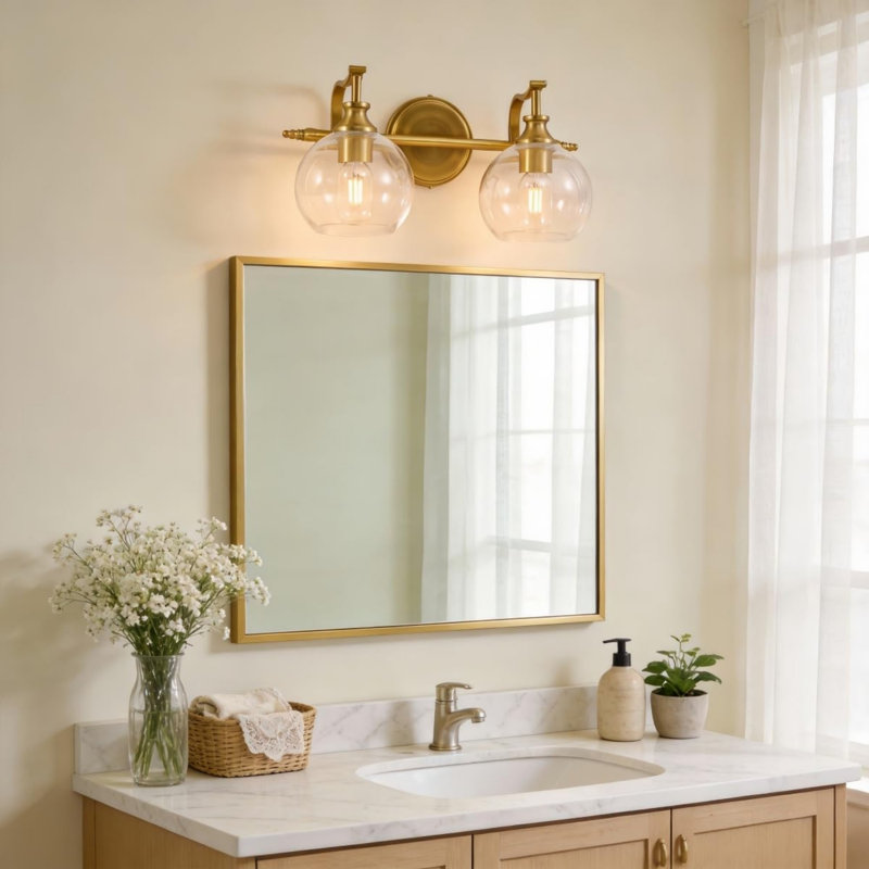 Luminaire de salle de bain Modern, Or brossé, 2