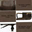 Chaise de bureau en cuir fleur chocolat