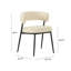 Chaise en cuir crème végétalien