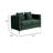 Mytrell Coastal Charm Velvet Loveseat With 2 Pillows