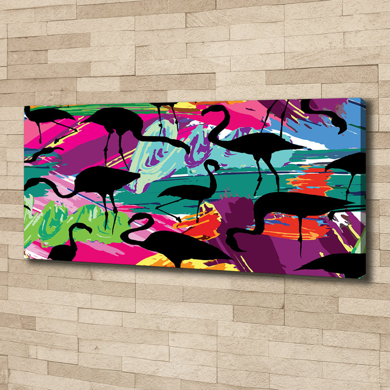 Flamingos 1 Piece Wall Art on Canvas
