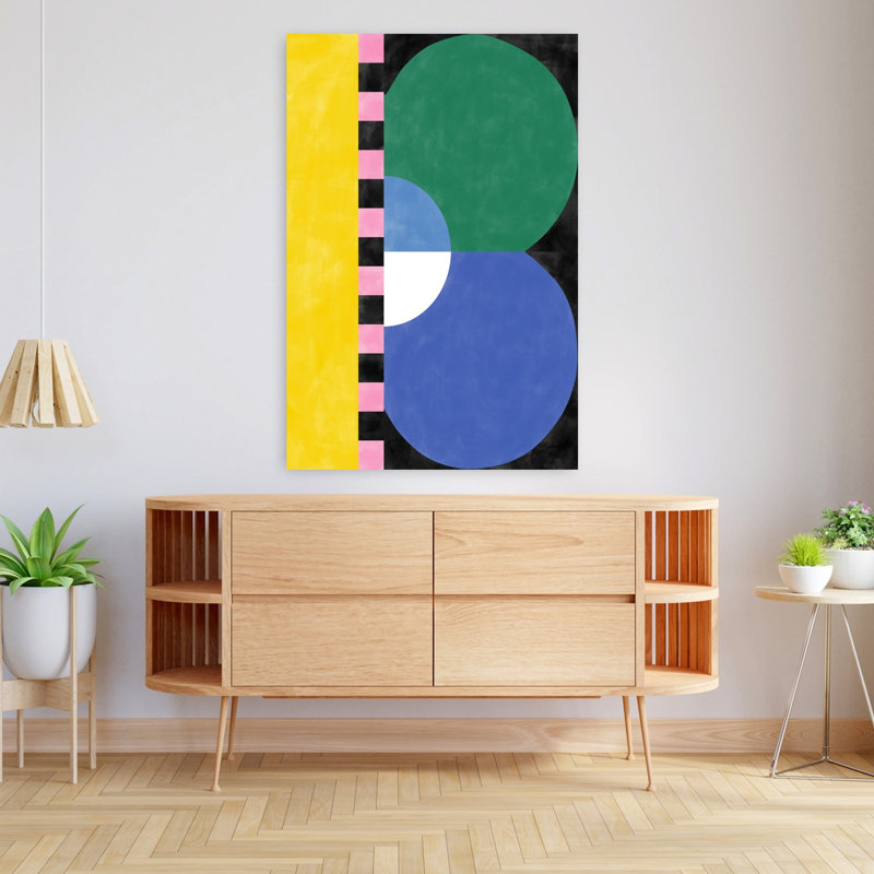 Art contemporain, art abstrait abstrait et coloré, H 48 po x l 32 po