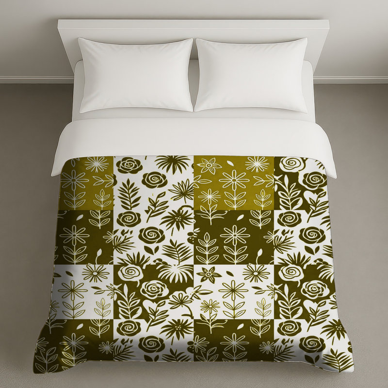 Floral Patchwork Pattern Duvet Covers, King