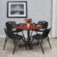 Nicklos 36" L Round Wood Breakroom Table-32668335-102307137