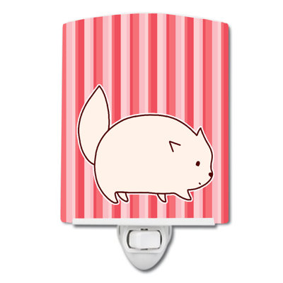 Cat Stripes Ceramic Night Light