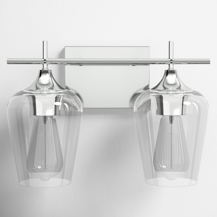 Breena 2 Light Transparent Dimmable Vanity Light