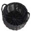 Panier de rangement multi-usages avec poignées Lesa, tissage en osier noir 13 po