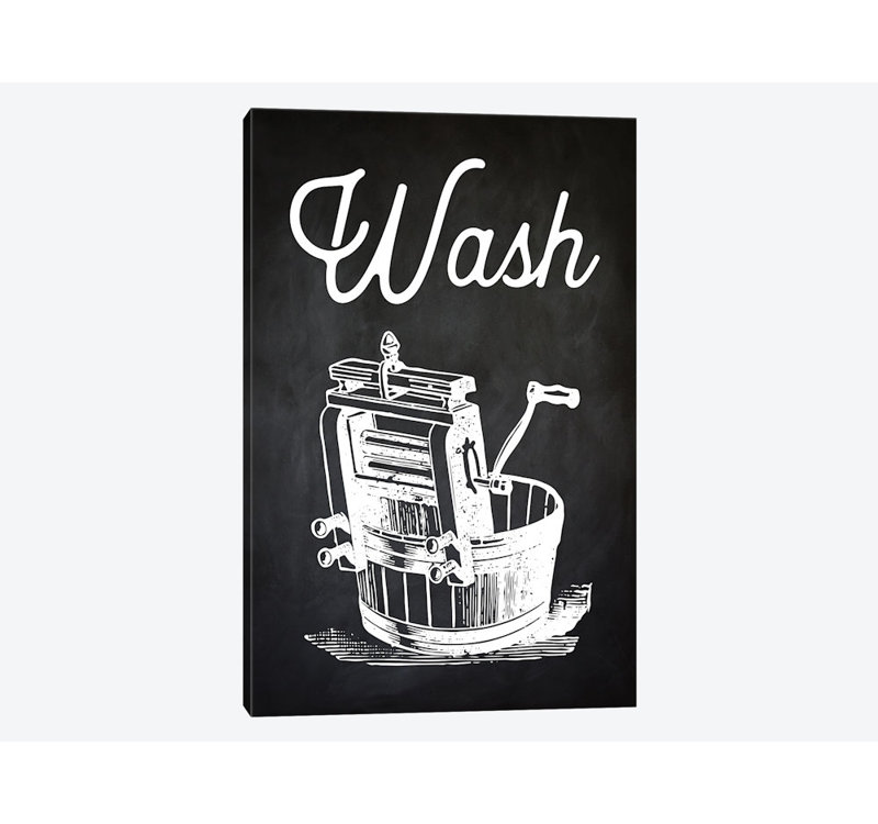 «Wash», impression sur toile, H 26 po x l 18 po x P 1,5 po, Pas de tapis, Toile tendue