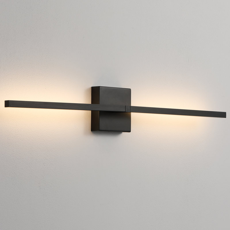 Jaiman 30'' 2-Light Dimmable LED Bath Bar, Black