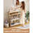 Narrow Shoe Cabinet with 4 Flip Drawers & Open Shelf, Wooden Freestanding Shoe Organizer