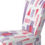 Chaise d'appoint rembourrée à motif géométrique rose et mauve