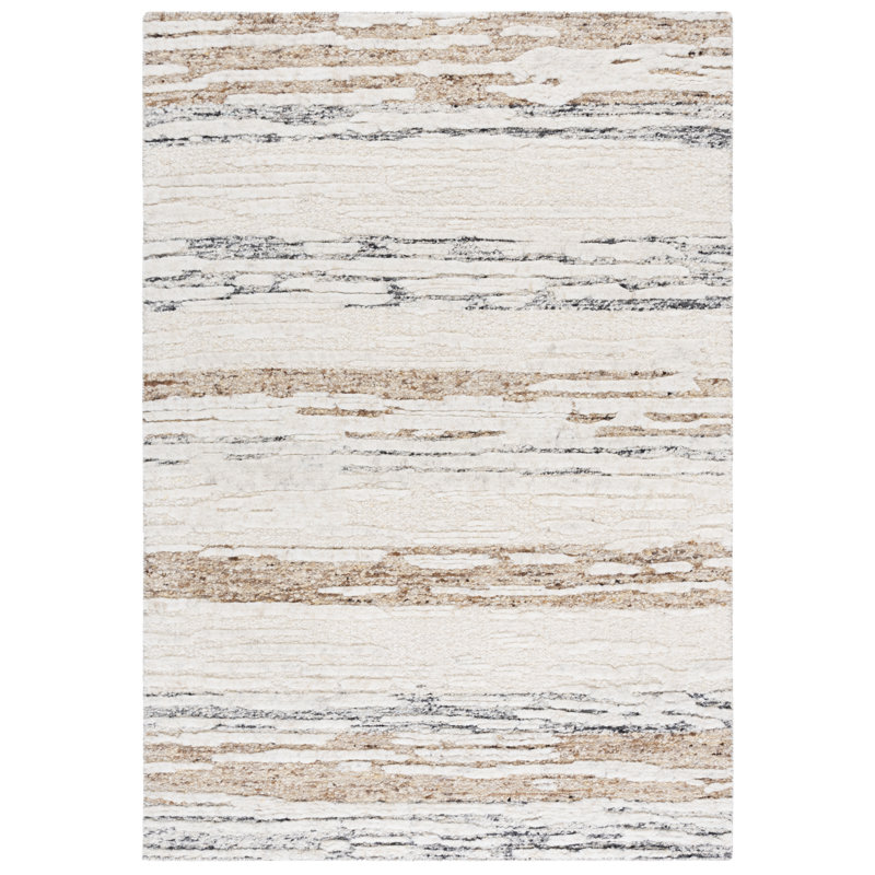 Tapis Tribeca 121 ivoire / brun, Rectangle 6 pi x 9 pi