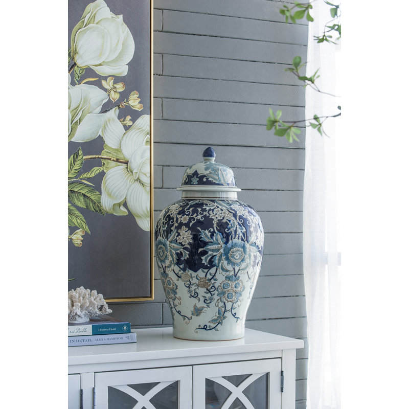 D13.5x23"  Charette Porcelain China Jar