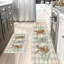 Ensemble de 2 tapis de cuisine Gingham Bunnies & Greenery