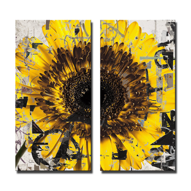 Painted Petals CIII - 2 Piece Wrapped Canvas Print