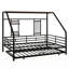 Lit double en métal avec lit gigogne-217598514