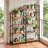 4 Tiers Bookshelf, Classical Book Shelf, Tall Display Shelves In Living Room/Home/Office, Storage Organizer For Cds/Books/Movies-17806868
