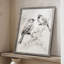 Reproduction encadrée vintage en bois massif L III-150114314