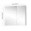 Armoire à pharmacie de salle de bain avec rebords biseautés H 30 po x l 30 po, miroir haute définition, bois d'ingénierie blanc, charnières à fermeture douce et espace de rangement X Edge pour une utilisation silencieuse