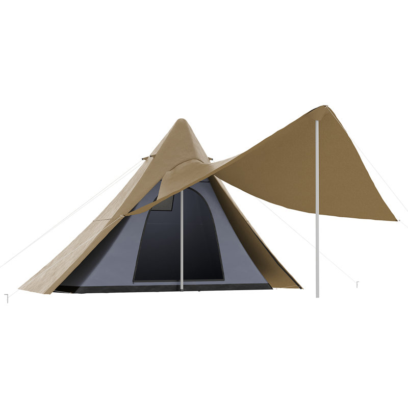 Tente de tipi 15,4 pi x 15,4 pi x 8,5 pi, Café