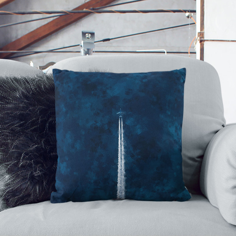 Square Throw Cushion, 55cm H x 55cm W x 20cm D, Stone