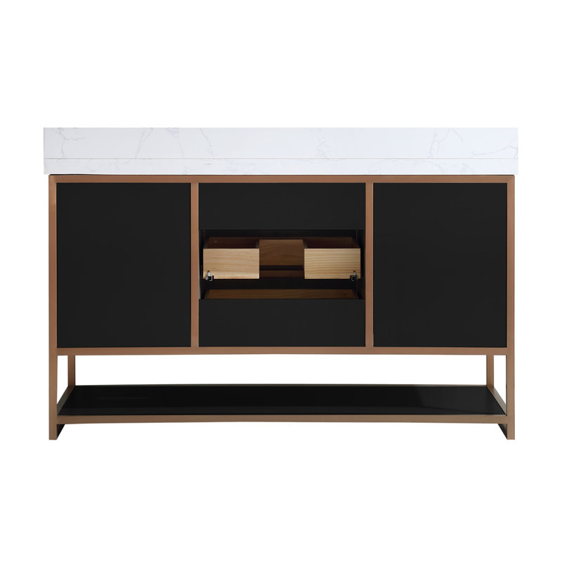 60" Freestanding Standard Bathroom Vanity with Top