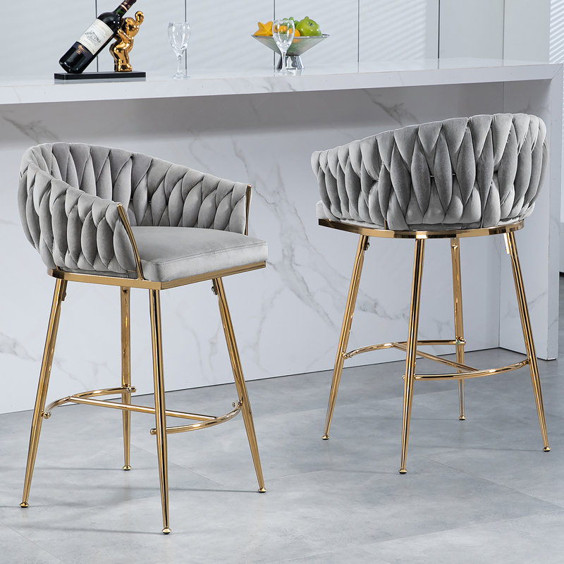Tabouret de comptoir Cairo, Gris