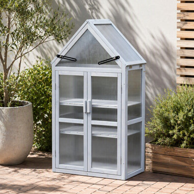Mini ensemble de serre - support à plante d'extérieur, petite serre, support à plante à l'intérieur, serre pour l'extérieur, jardin intérieur et accessoires de patio intérieur, support à plante à plusieurs niveaux