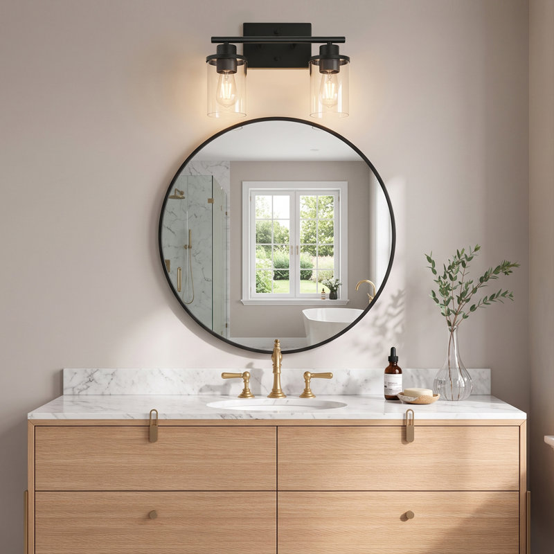 2 - Light Dimmable Vanity Light, Black