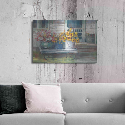 Luxe Garden Art «Garden Wagon Bright» par Carol Rowa «Garden Wagon Bright» par Carol Rowan