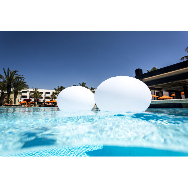 Flatball LED Outdoor Floating Light, 10" H x 13" W x 13" D
