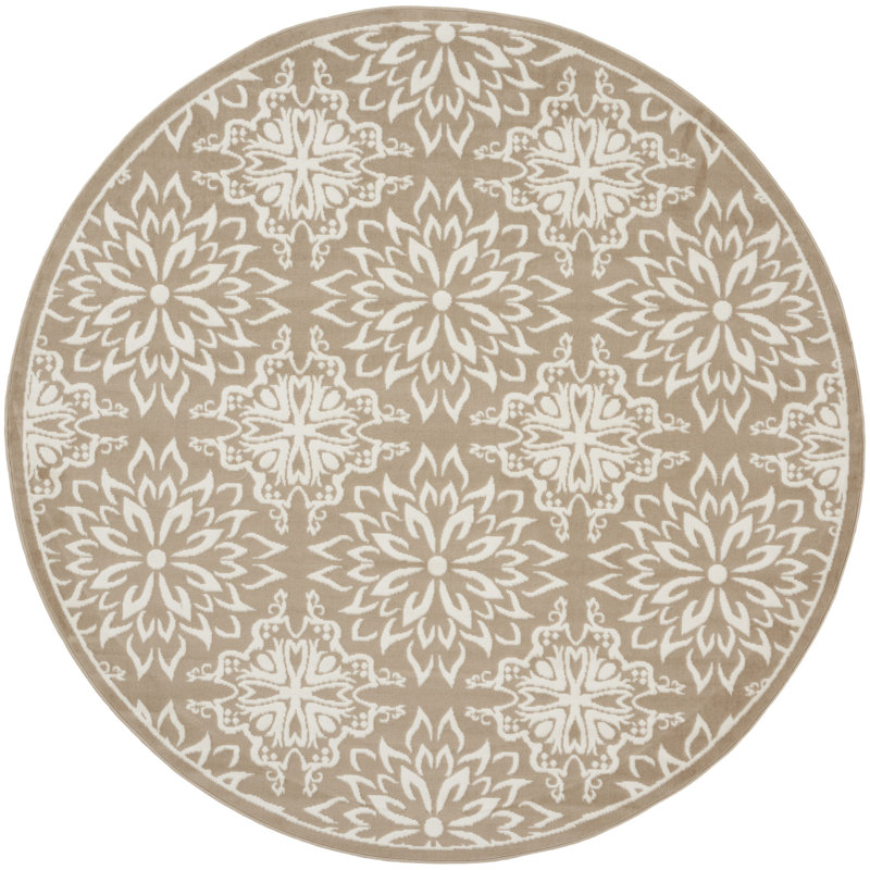Crisette Floral Area Rug, Round 8'