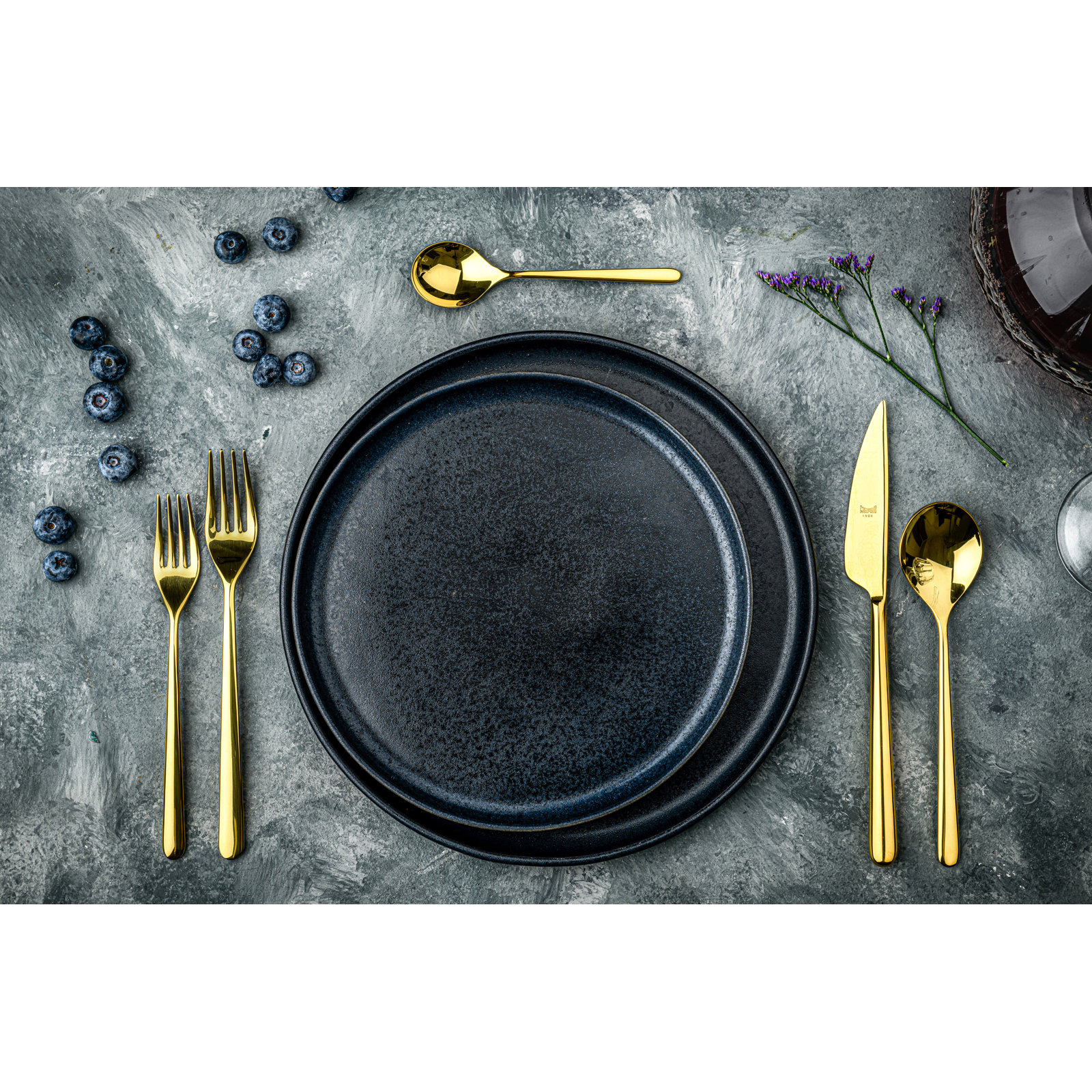 Linea Cutlery Set 5 Pcs Linea, Gold