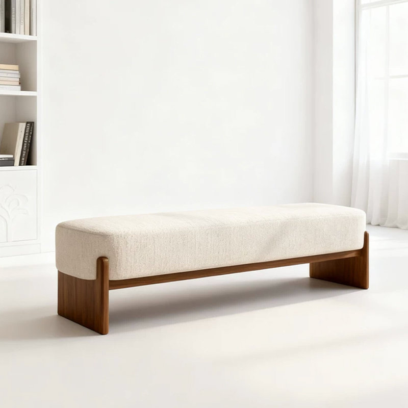 Banc rembourré Modern, Blanc