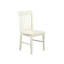 Ensemble de 4 chaises en lin blanc, structure en bois, sièges confortables, élégants et durables, convenant à la cuisine et aux salles à manger modernes-838592392