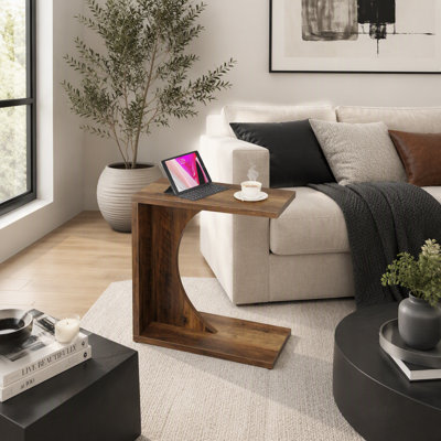 Table d'appoint en bois de 60 cm (23,62 po) pour canapé