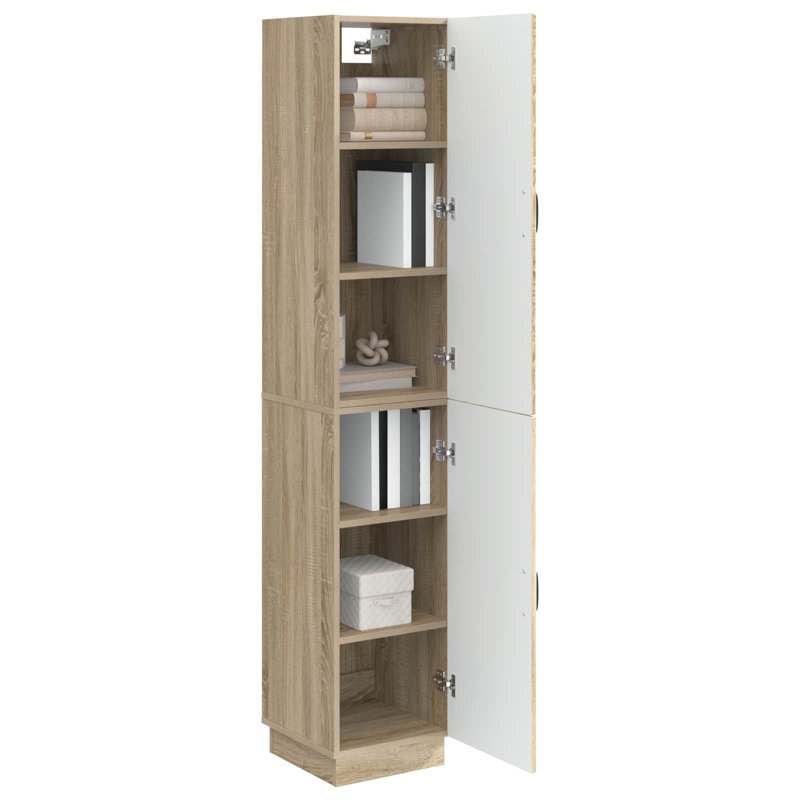 2 -Door 4 Storage Cabinet, Sonoma Oak