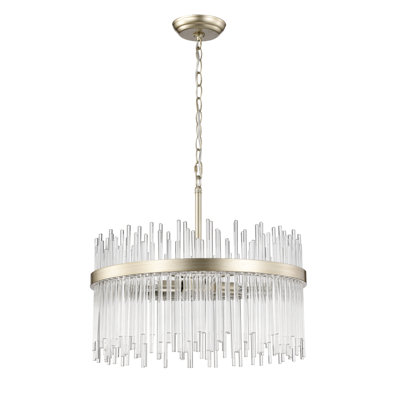 Lustre 5 lumières Iola Champagne